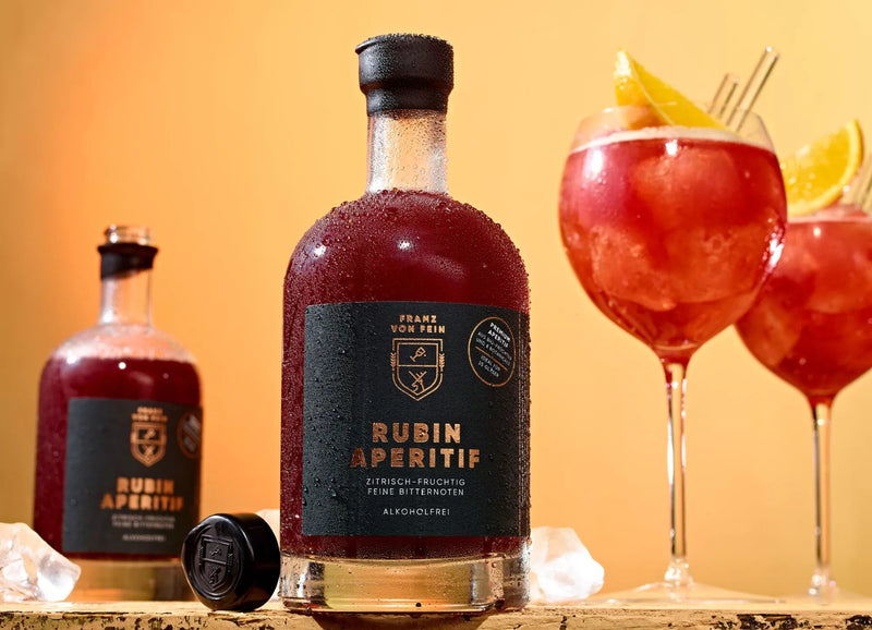 Alkoholfreier Rubin Aperitif | 500ml | Ideal für 25 Gläser - selectedbyjule - Spirituose