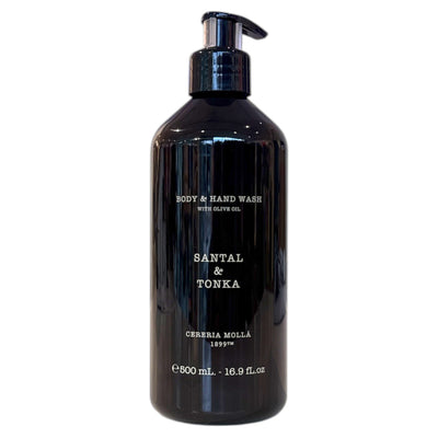 CERERIA MOLLA Body & Hand Wash Seifenspender - Duftnote Santal & Tonka - selectedbyjule - Seife