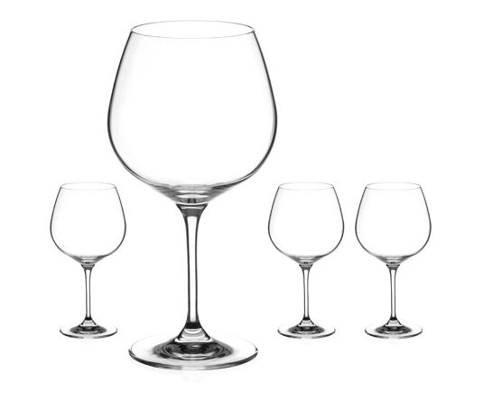 Diamante Crystal Gin Copa Glass Pair – ‘Auris’ Collection Unverzierte Ballongläser aus Kristall – 4er - Set - selectedbyjule - Gläser