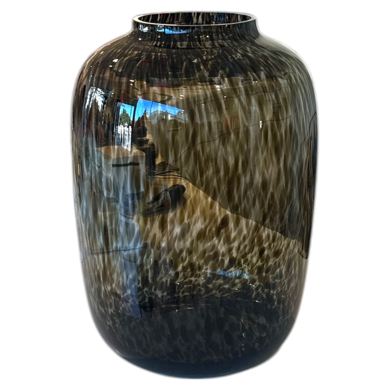 Große Glasvase Smoke Leopard von ICCI collections by Dekocandle ø 32,5x45cm - selectedbyjule - Glas Vase