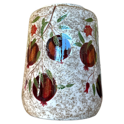 Handgemalte Emaille Vase „Granatapfel“ von ICCI collections by Dekocandle - selectedbyjule - Glas Vase