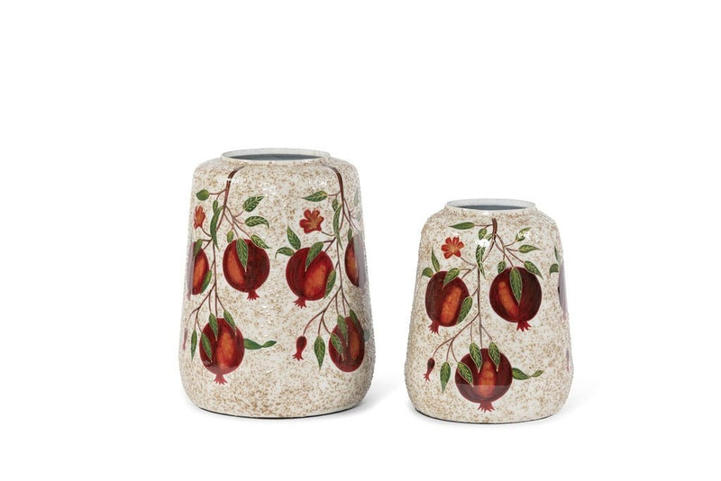 Handgemalte Emaille Vase „Granatapfel“ von ICCI collections by Dekocandle - selectedbyjule - Glas Vase