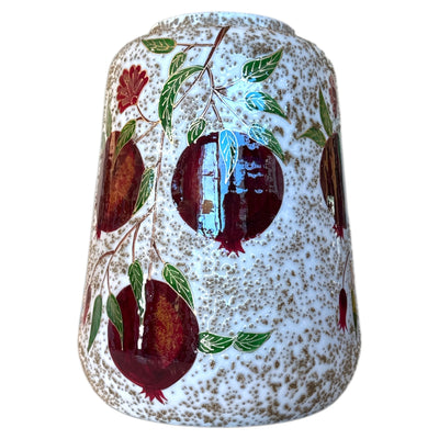 Handgemalte Emaille Vase „Granatapfel“ von ICCI collections by Dekocandle - selectedbyjule - Glas Vase