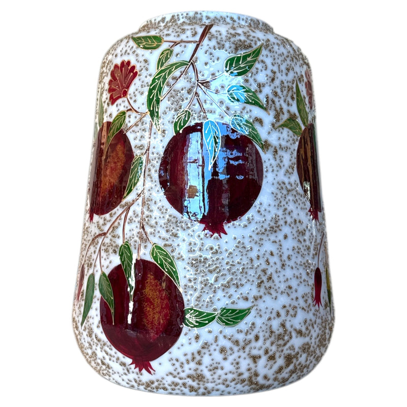 Handgemalte Emaille Vase „Granatapfel“ von ICCI collections by Dekocandle - selectedbyjule - Glas Vase