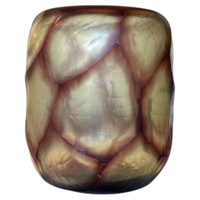 ICCI Home Collection by Dekocandle – Mundgeblasene Glasvase mit bordeauxfarbenen Akzenten - selectedbyjule - Glas Vase