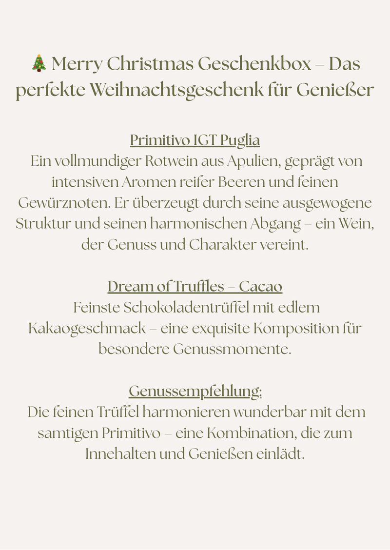 🎄 Merry Christmas Geschenkbox – Das perfekte Weihnachtsgeschenk für Genießer - selectedbyjule - Geschenke