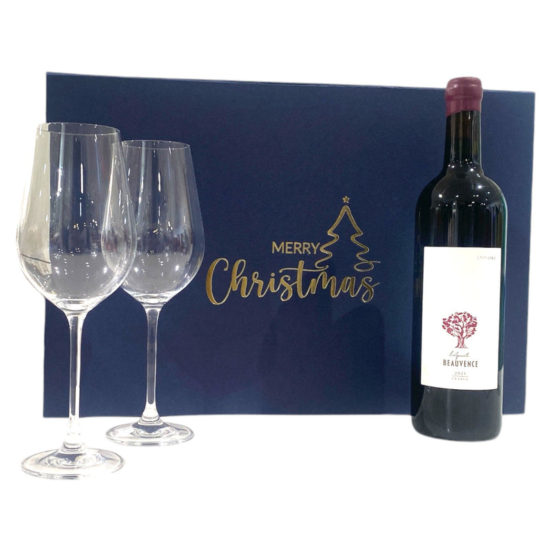 Merry Christmas - Geschenkbox "Diamante" Rotwein Rotweingläser - selectedbyjule - Geschenk