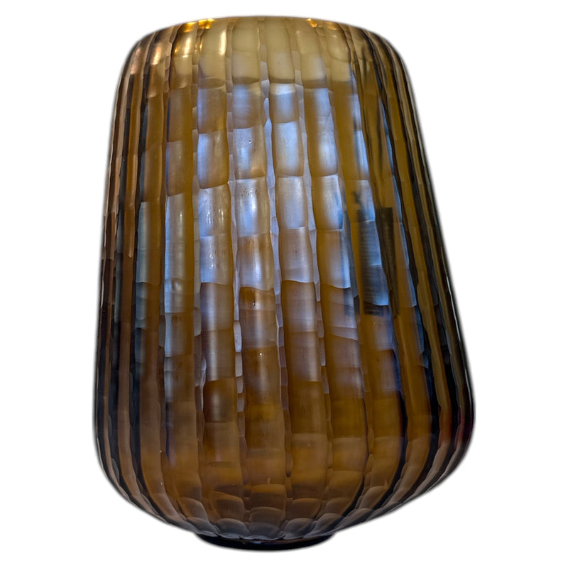 Mundgeblasene Glasvase – matt geschliffen | ICCI Home Collection by Dekocandle - selectedbyjule - Glas Vase