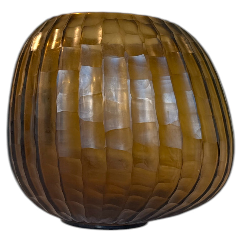 Mundgeblasene Glasvase – matt geschliffen | ICCI Home Collection by Dekocandle - selectedbyjule - Glas Vase