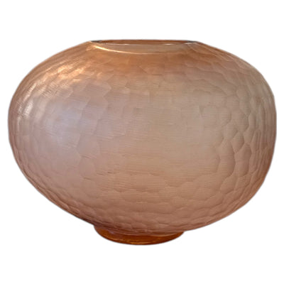 Rosefarbene Glasvase – mundgeblasen und handgeschliffen - selectedbyjule - Glas Vase
