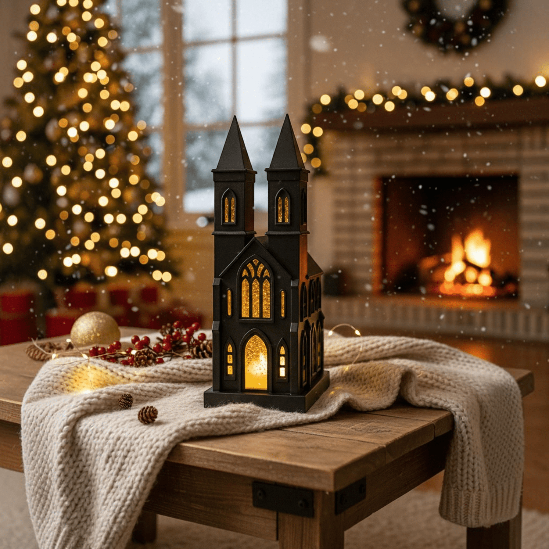 Sompex GLAMOR CHURCH Weihnachtsleuchte Weiß & Schwarz