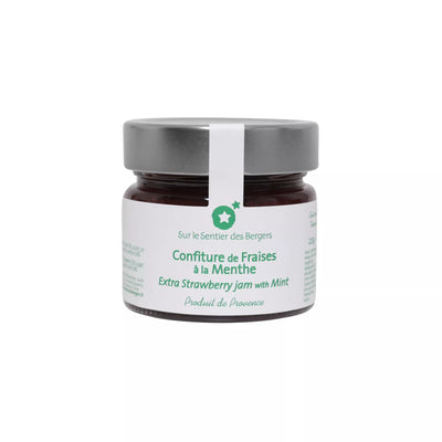 Sur le Sentier des Bergers - Extra Erdbeermarmelade mit Minze 220g | Provenzalische Marmelade - selectedbyjule - Fruchtaufstrich