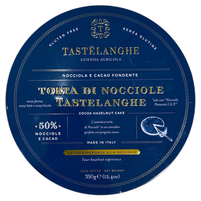 Tastelanghe - Piemonteser Haselnuss - Kuchen mit Kakao in der Dose – Torta di Nocciole e Cacao Fondente 350g - selectedbyjule - Haselnuss - Kuchen
