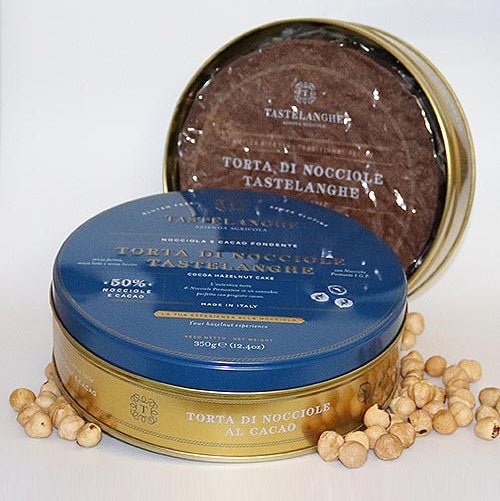 Tastelanghe - Piemonteser Haselnuss - Kuchen mit Kakao in der Dose – Torta di Nocciole e Cacao Fondente 350g - selectedbyjule - Haselnuss - Kuchen