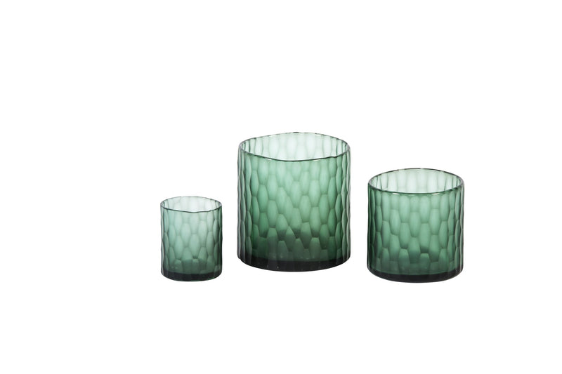 DEKOCANDLE Vase/Windlicht - aqua grey 12x12cm - selectedbyjule - Vase