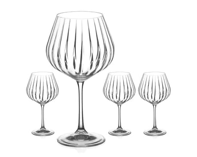 Diamante Gin-Gläser Copas 'mirage' Set - Kristall-Gin-Ballonglas mit optischem Effekt - 4er-Set - selectedbyjule - Gläser