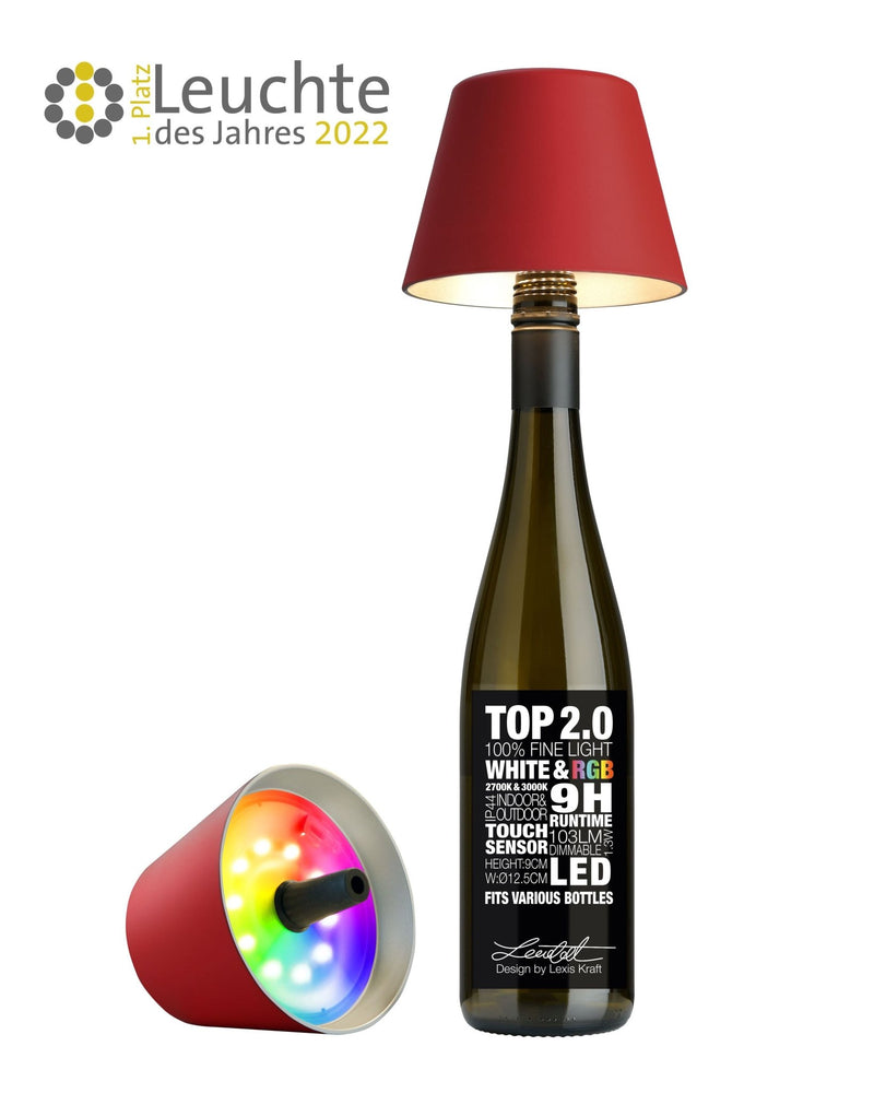 stylische trendy Akku Leuchte für deine besondere FlascheSOMPEX TOP mit verschiedenen Lichtfarben - selectedbyjule - Tischleuchte