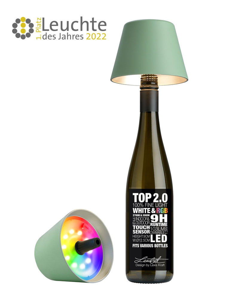 SOMPEX TOP in olive mit verschiedenen Lichtfarben - selectedbyjule - Tischleuchte