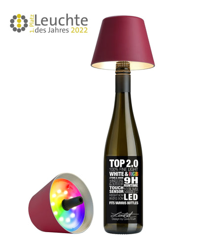 trendy SOMPEX TOP in Bordeaux mit verschiedenen Lichtfarben - selectedbyjule - Tischleuchte
