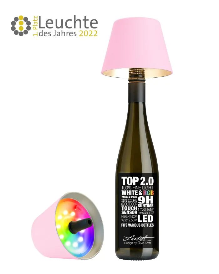 SOMPEX TOP mit verschiedenen Lichtfarben - selectedbyjule - Tischleuchte pink